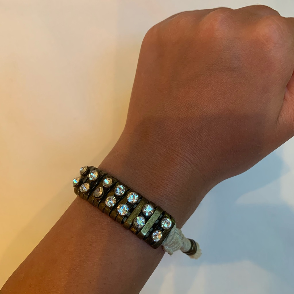 GoldBronze Crystal Friendship Bracelet 12$
